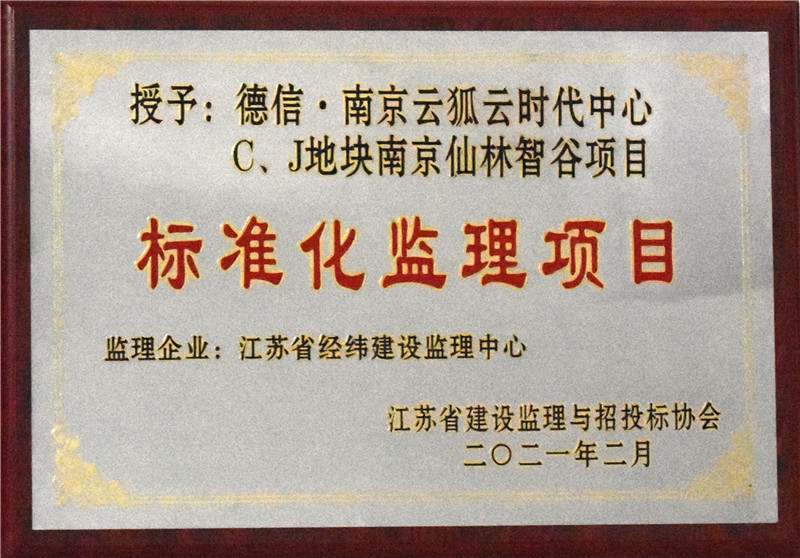 2021年標(biāo)準(zhǔn)化項(xiàng)目監(jiān)理